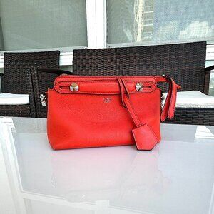 Fendi By The Way Mini Leather Orange Bag Women / 2 Original Bag Straps